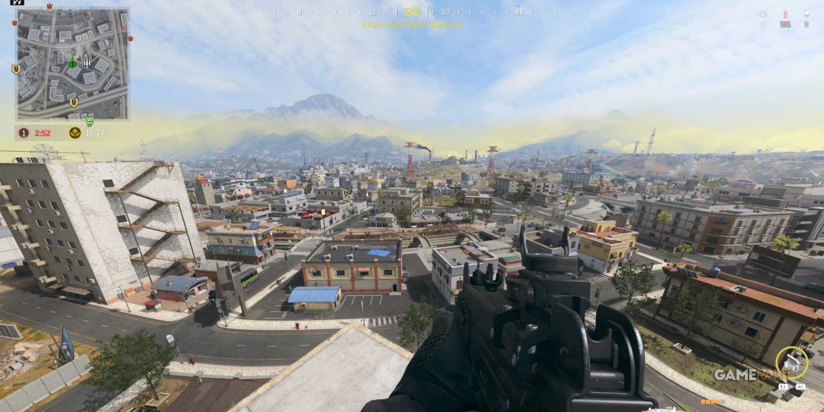 10 Hardest First-Person Shooter Games On The PS5, Ranked Standing on a building looking out at the city landscape