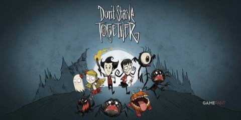 Don't Starve Together poster of various characters and monsters