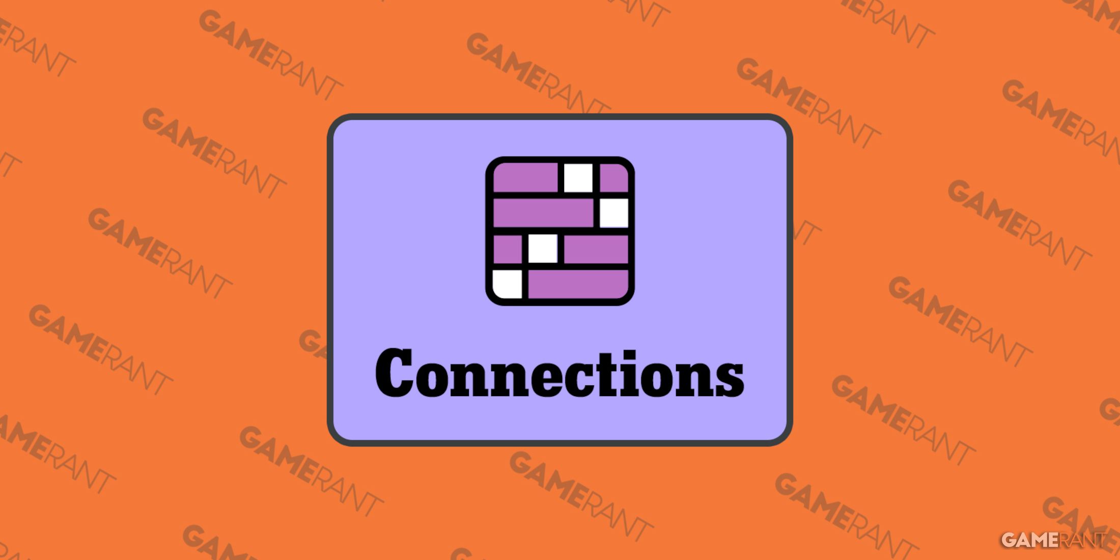 New York Times Connections logo in front of an orange background