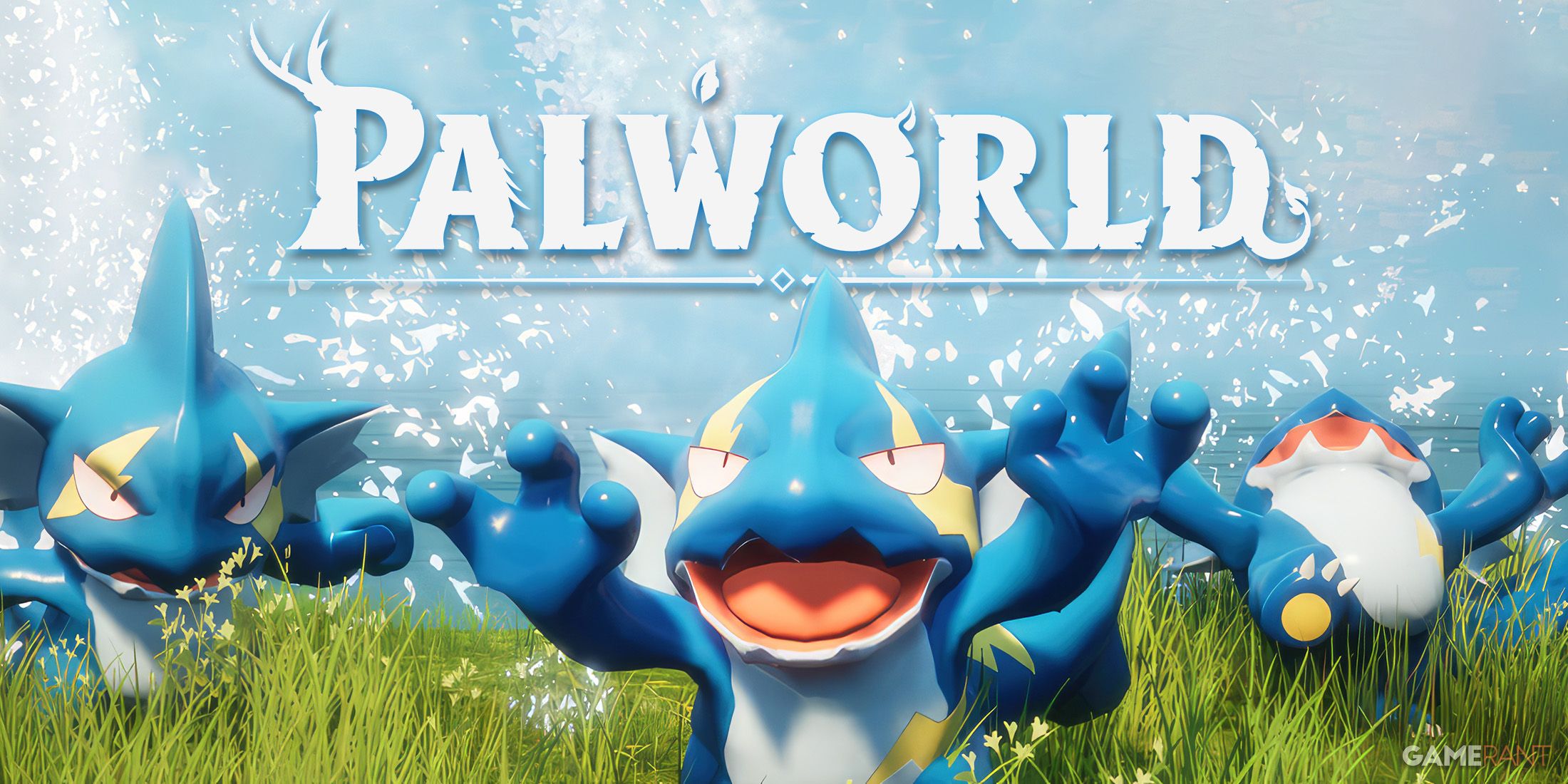 Palworld Gobfins below game logo upscaled