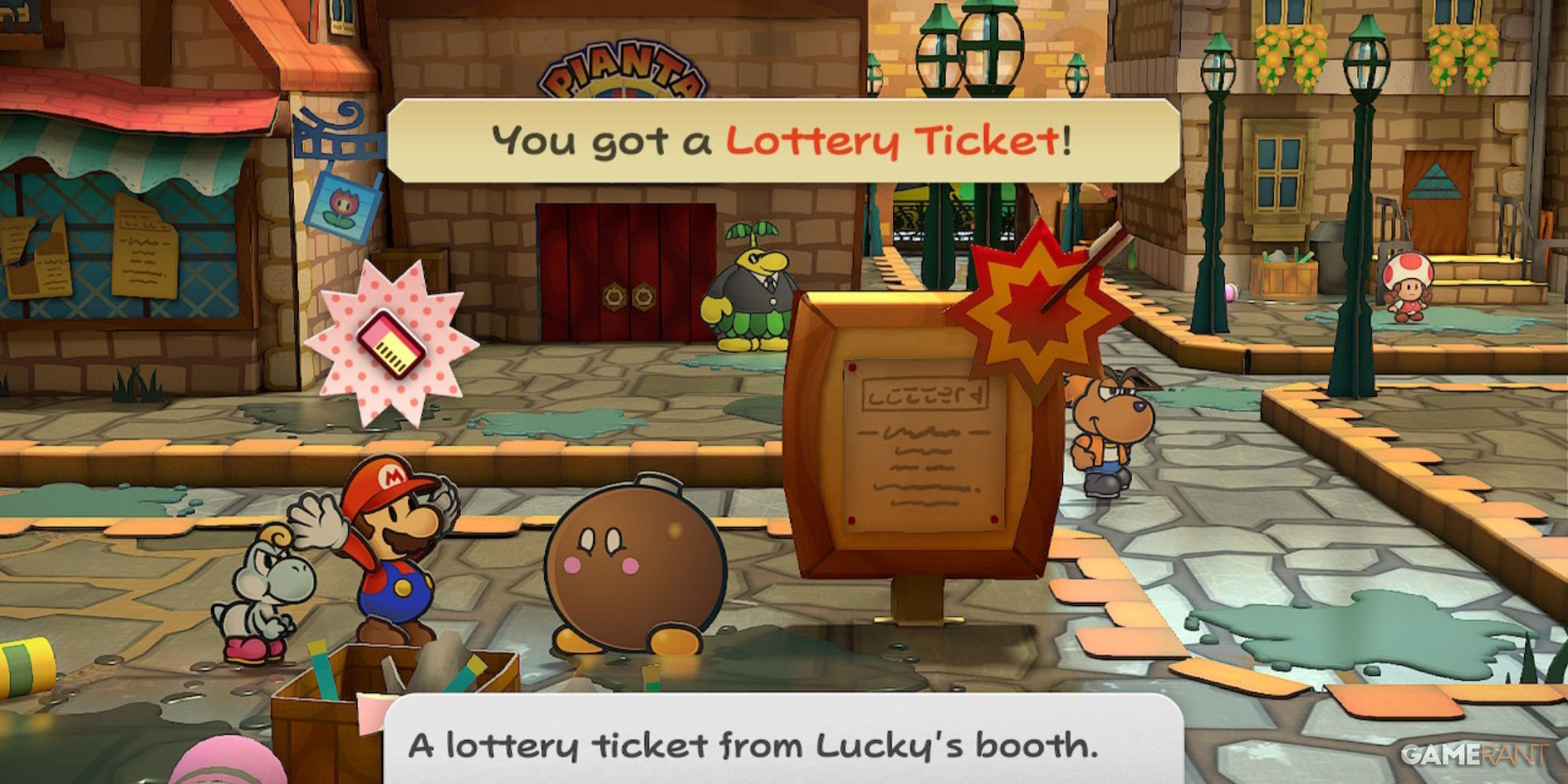 paper mario the thousand year door - happy lucky lottery ticket