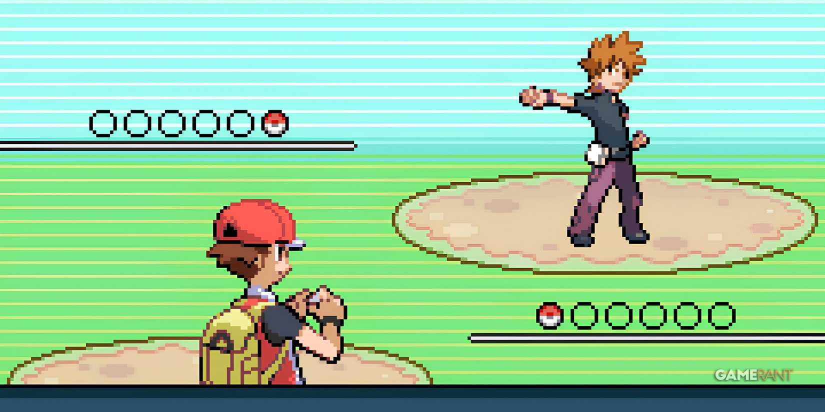 A Pokemon battle in Pokemon Dark Violet