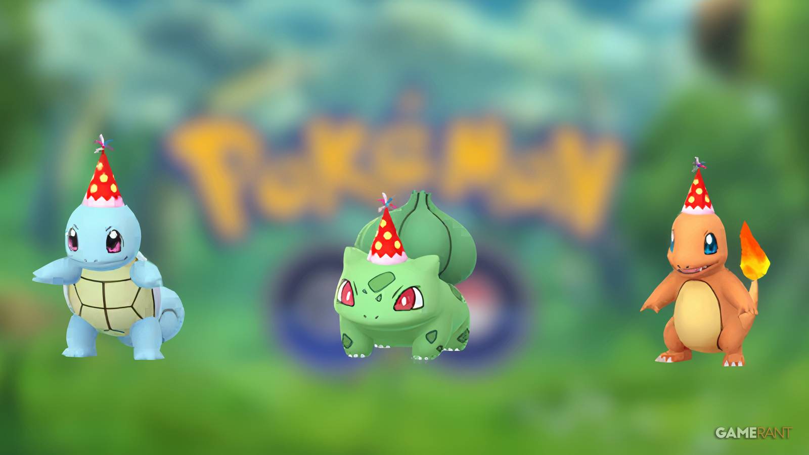 Pokemon Go - Kanto Starters With Hats