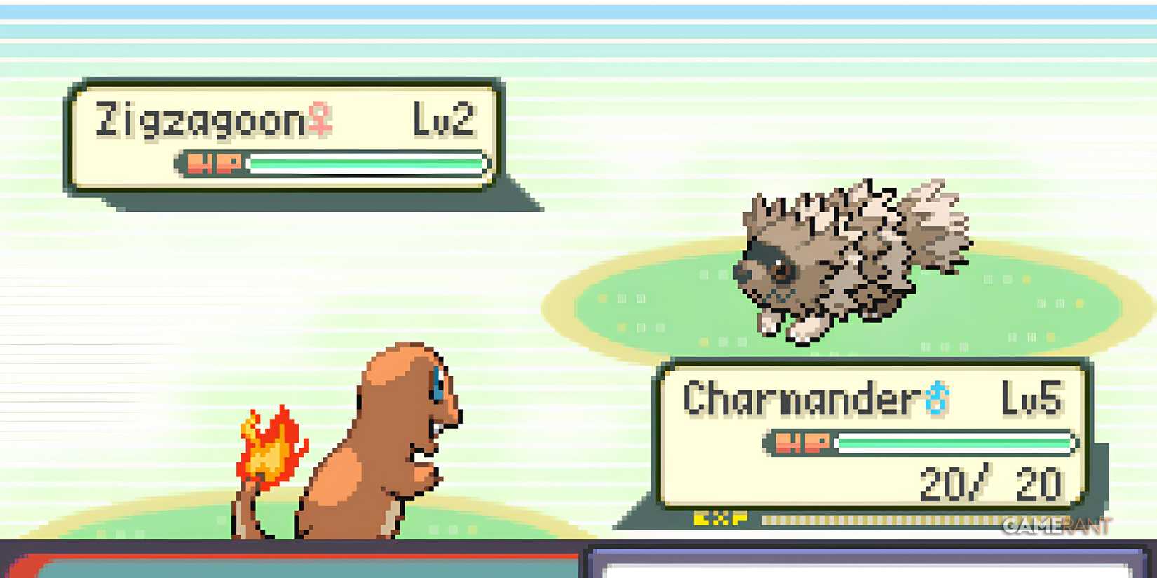 A battle in Pokemon Inclemented Emerald