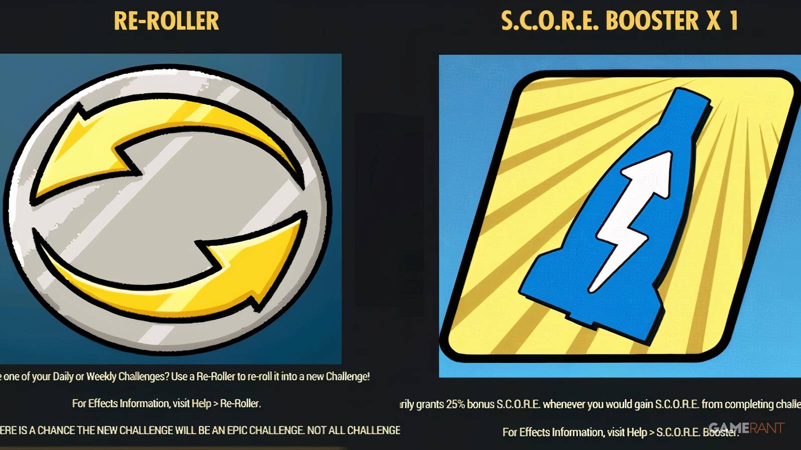 Re-Roller and SCORE Booster in Fallout 76