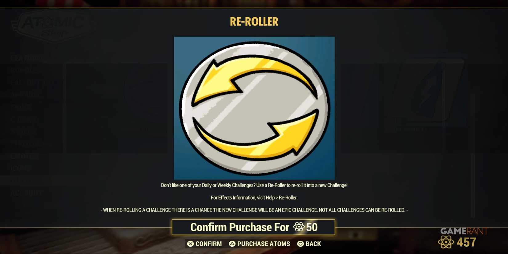 Re-Roller in Fallout 76