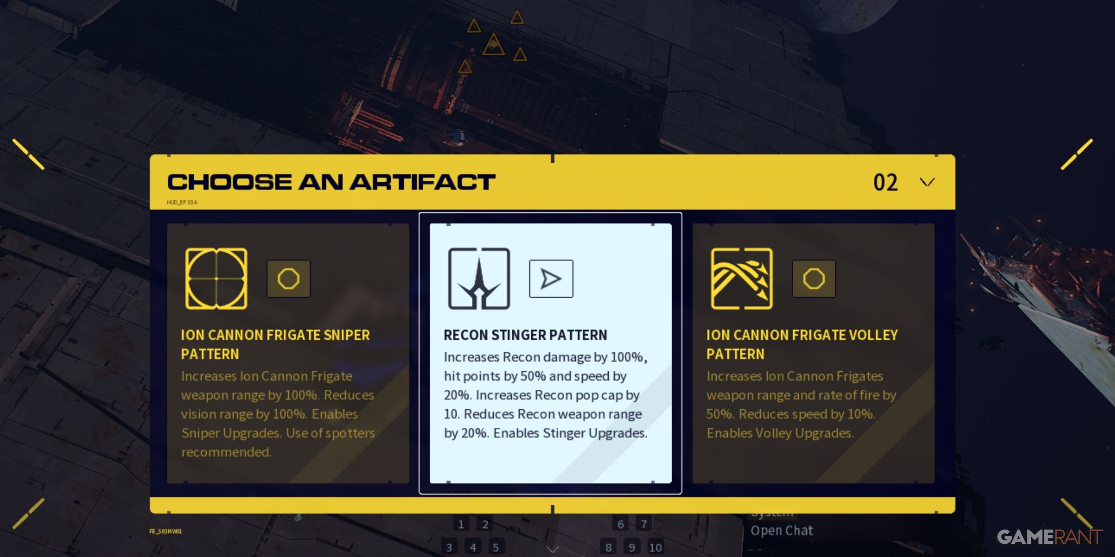 Recon Stinger Pattern Artifact In Homeworld 3