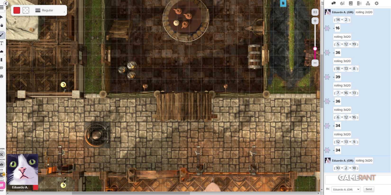 Roll20 interface online