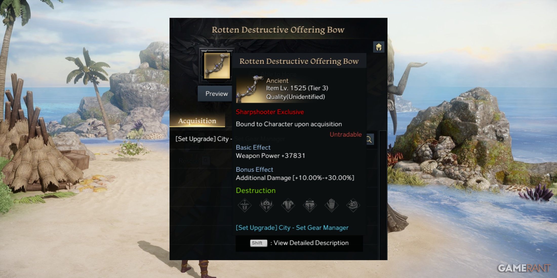 Rotten Destructive Offering Bow In Lost Ark