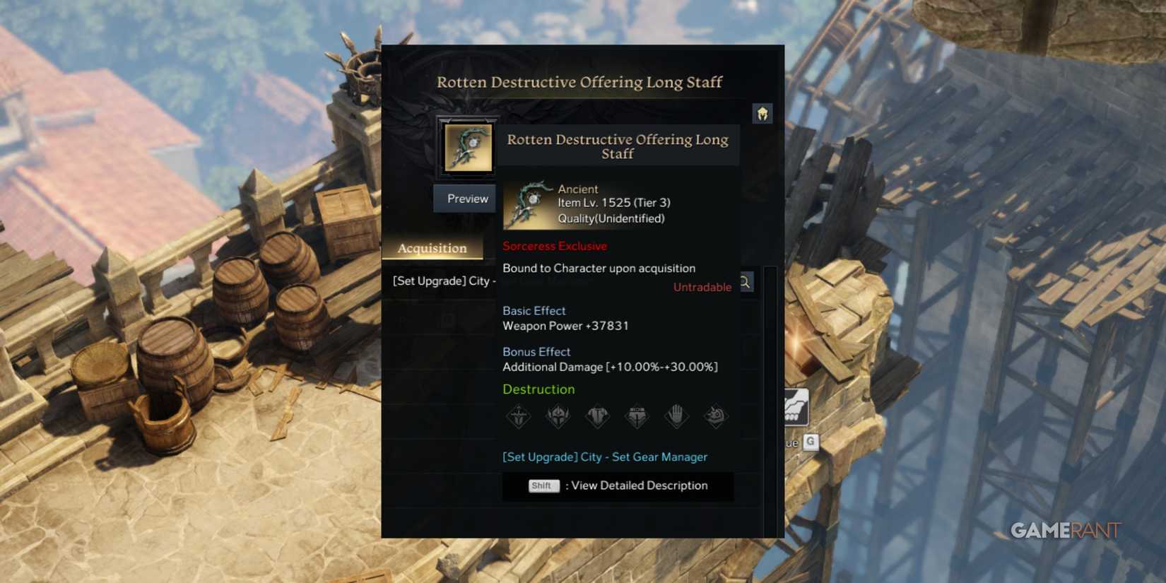 Rotten Destructive Offering Long Staff In Lost Ark
