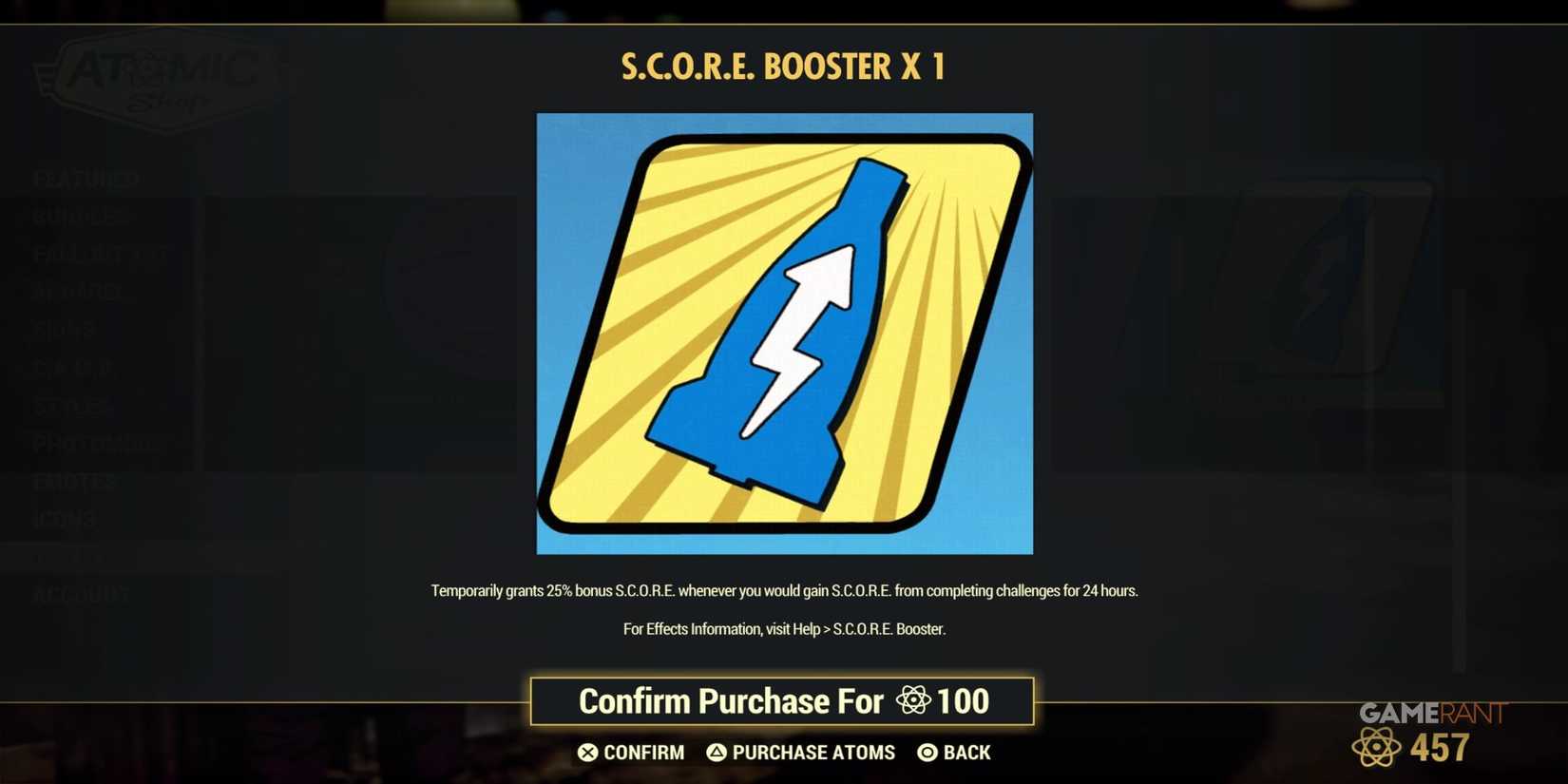 SCORE Booster in Fallout 76