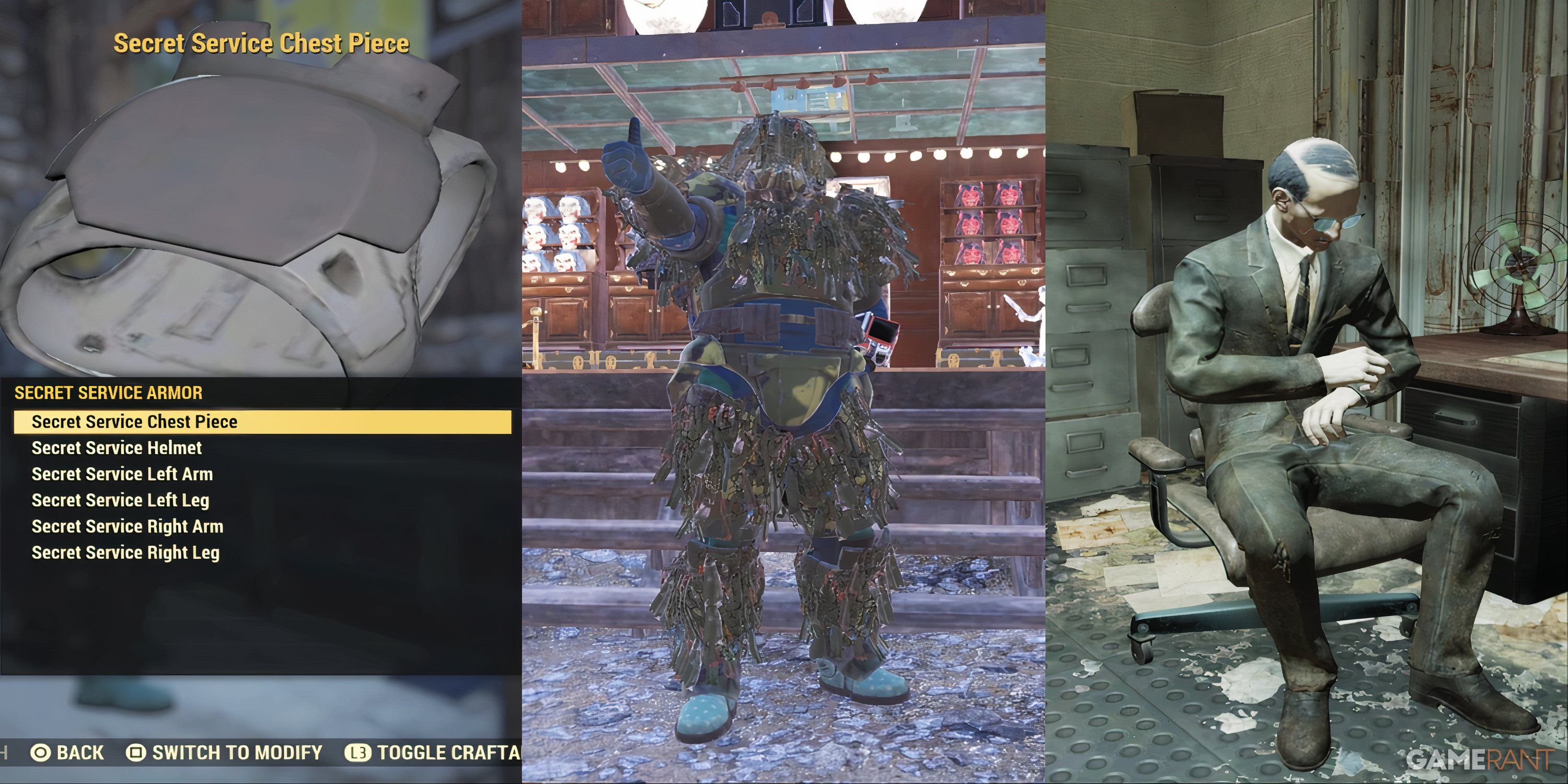 Secret Service Armor Uses in Fallout 76