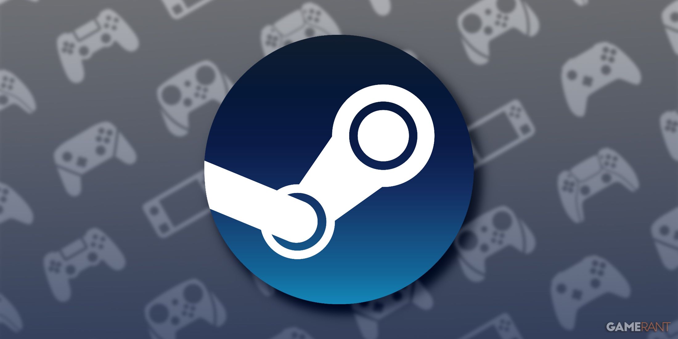 steam logo on controller background