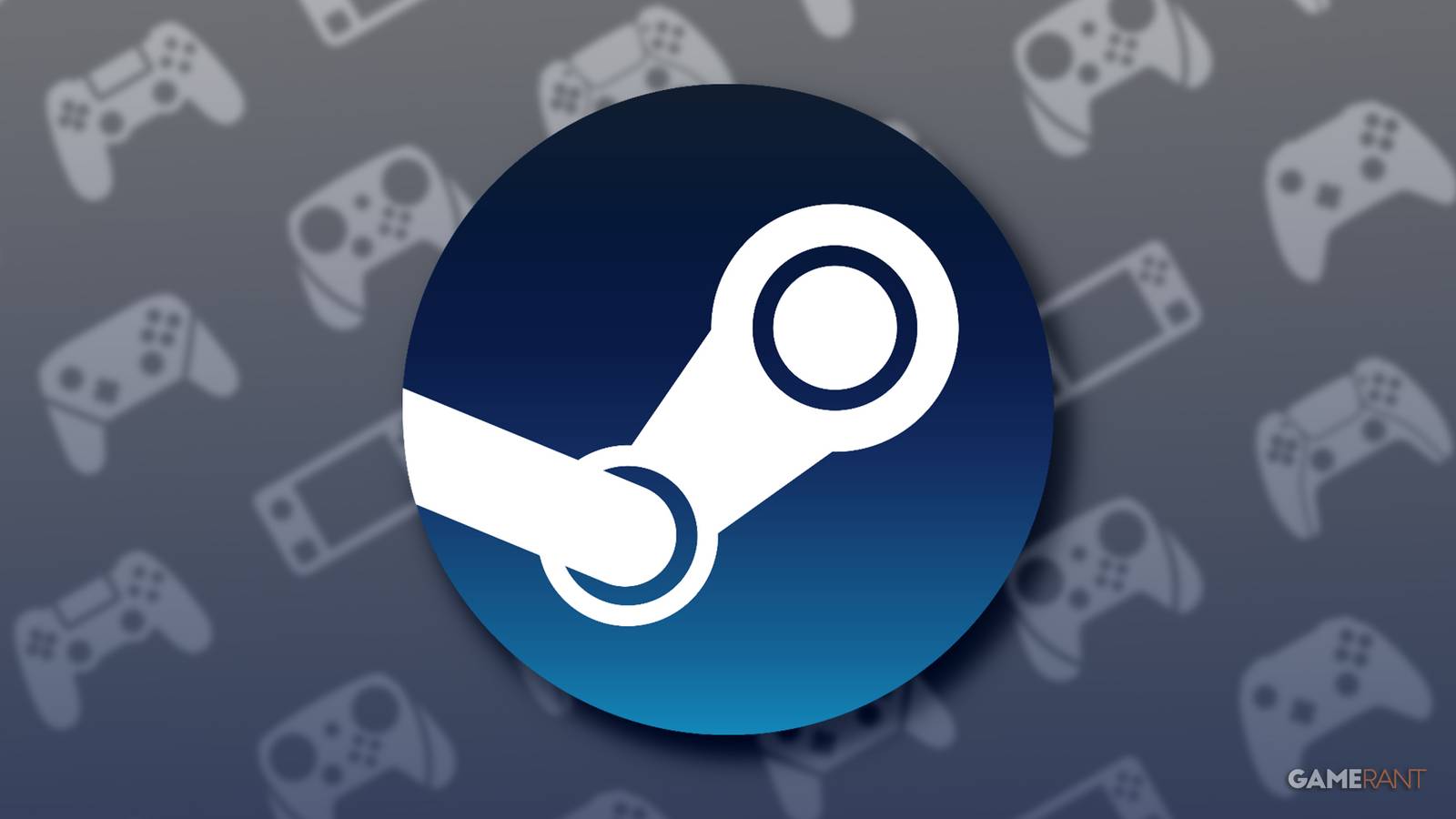 steam logo on controller background