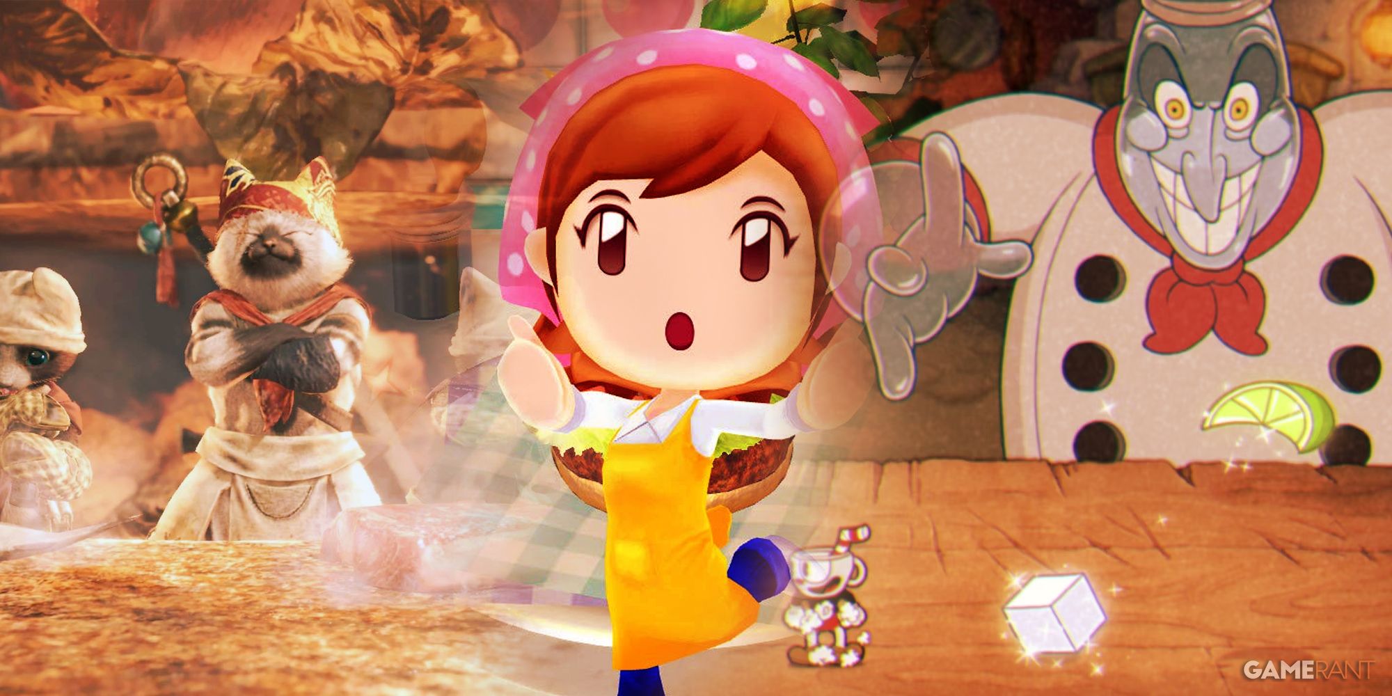 Chefs in Video Games Monster Hunter: World Meowscular Chef, Cooking Mama, Cuphead Chef Saltbaker