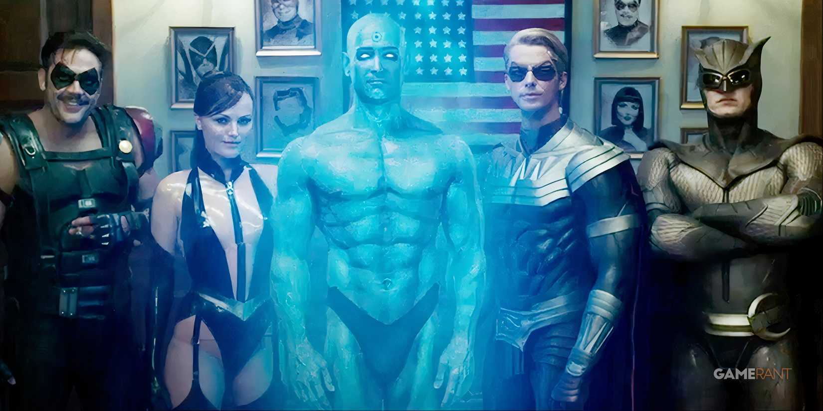 the watchmen promo picture with main characters