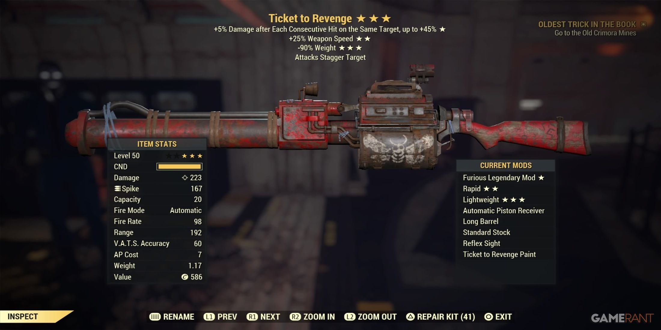 Ticket To Revenge in Fallout 76