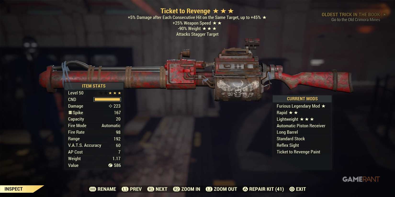 Ticket To Revenge in Fallout 76