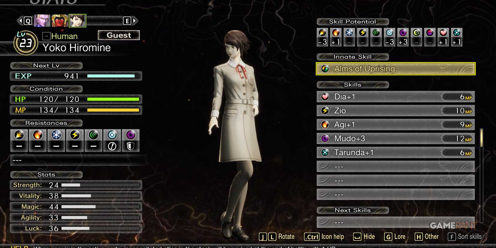 Toko Hiromine in Shin Megami Tensei 5 Vengeance