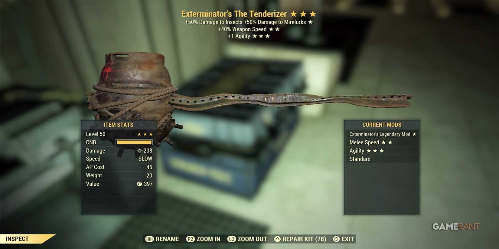 Unwanted Legendary Weapon in Fallout 76