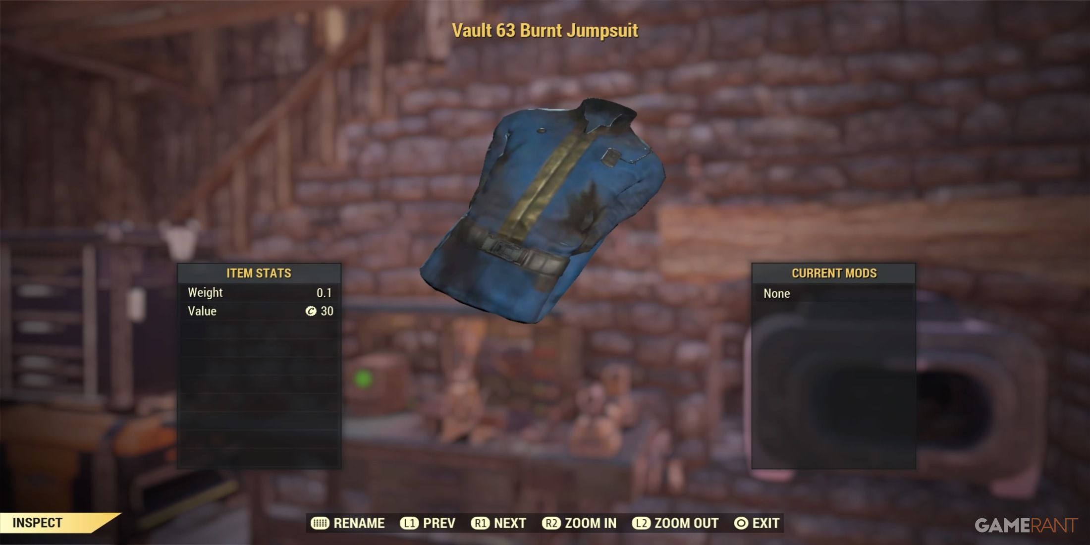 Vault 63 Burnt Jumpsuit in Fallout 76