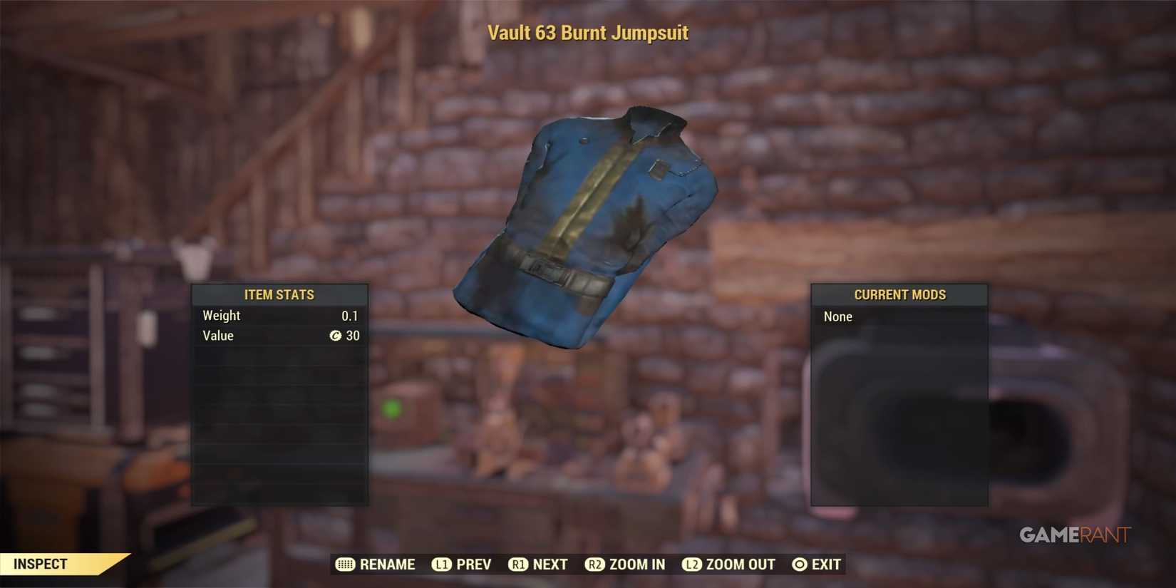 Vault 63 Burnt Jumpsuit in Fallout 76