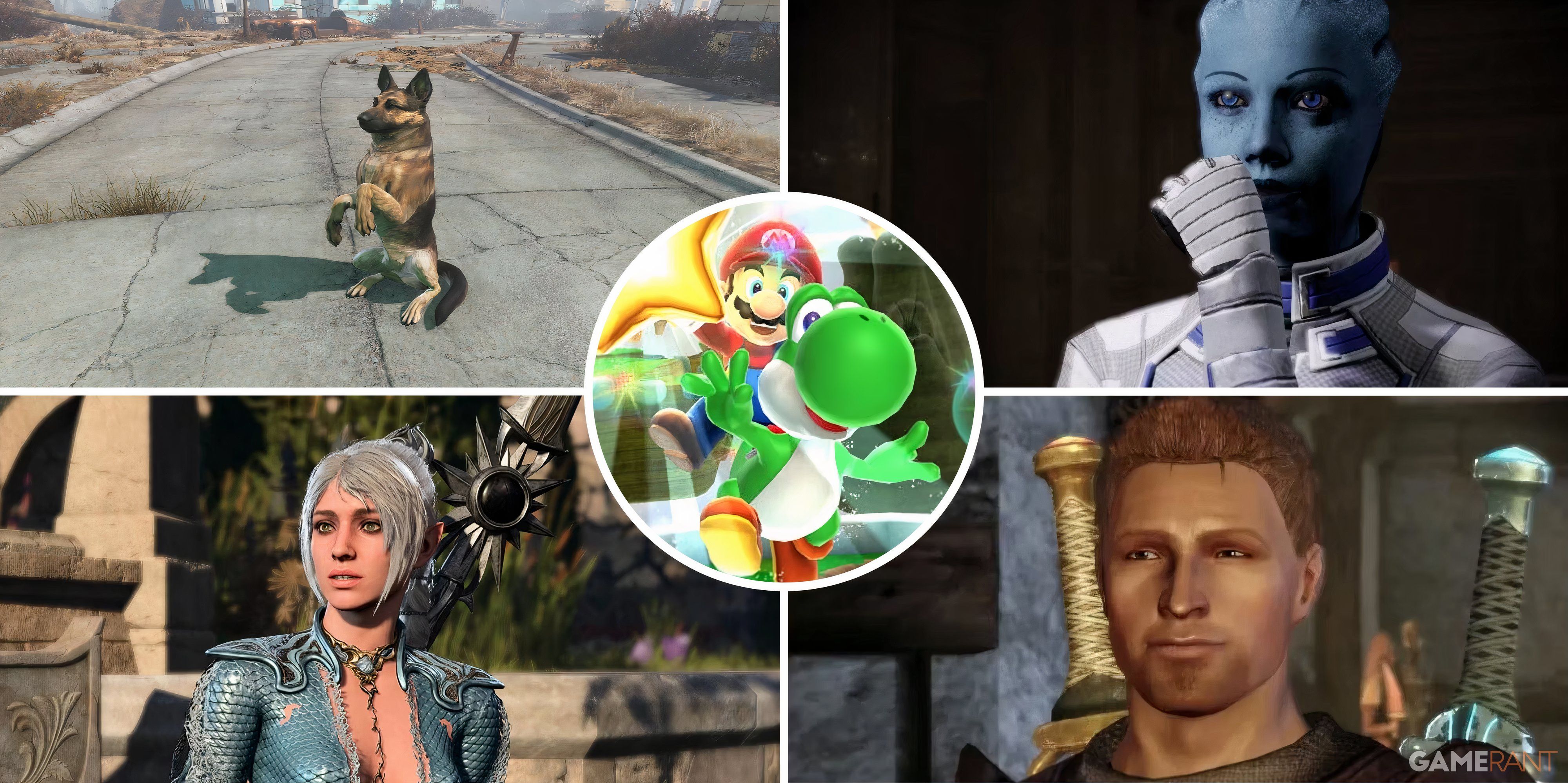 Video Game Companions - Dogmeat, Liara, Shadowheart, Alistair, Yoshi