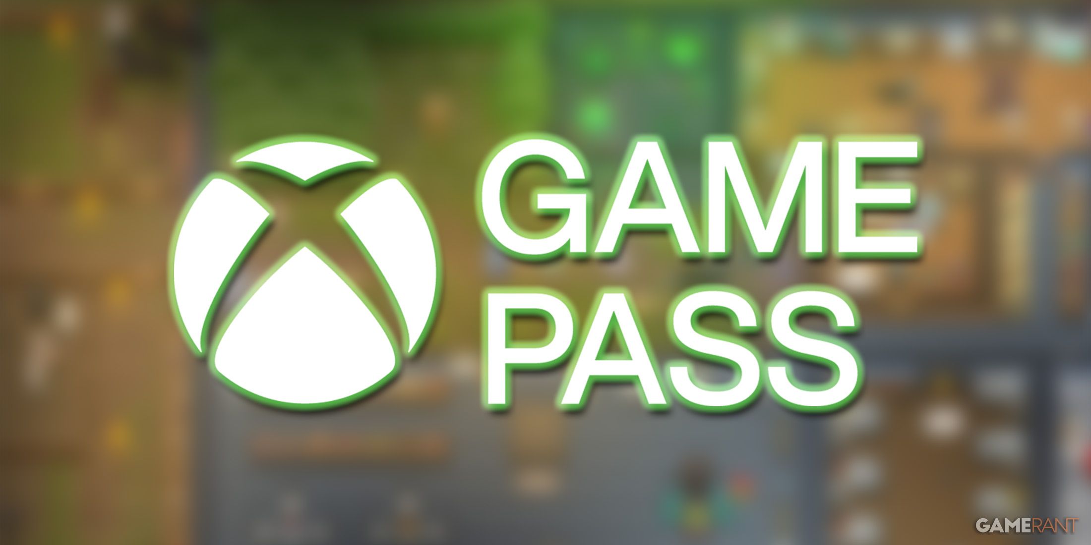 white Xbox Game Pass logo with light green outer glow on blurred Keplerth promo screenshot