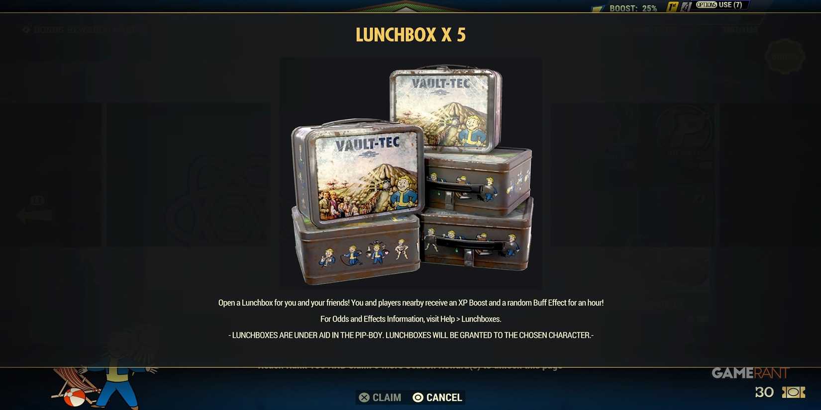 5 Lunchboxes in Fallout 76