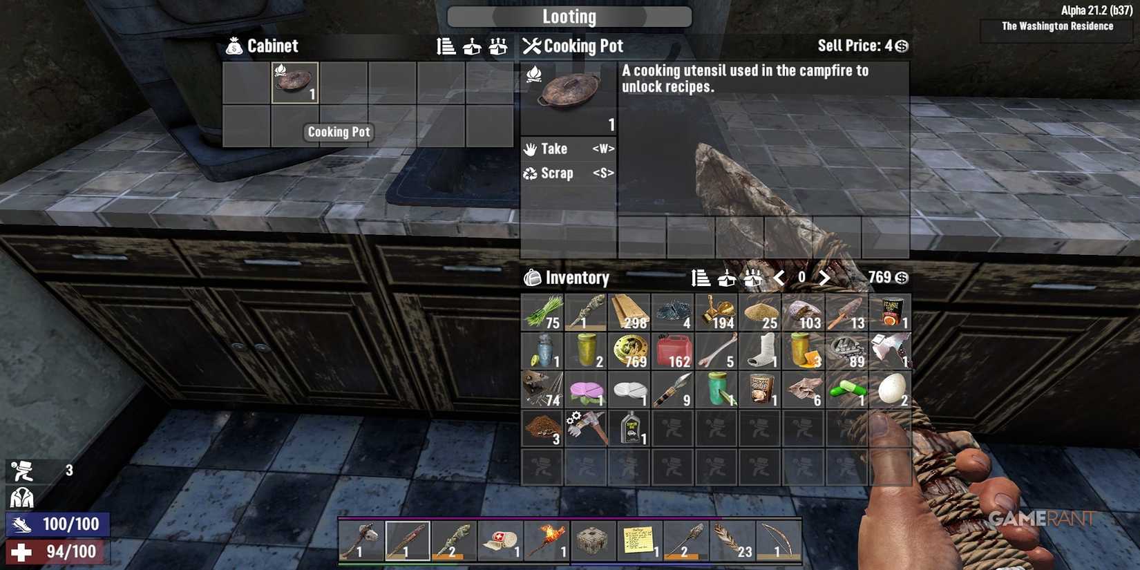 A Cooking Pot Inside A Cabinet