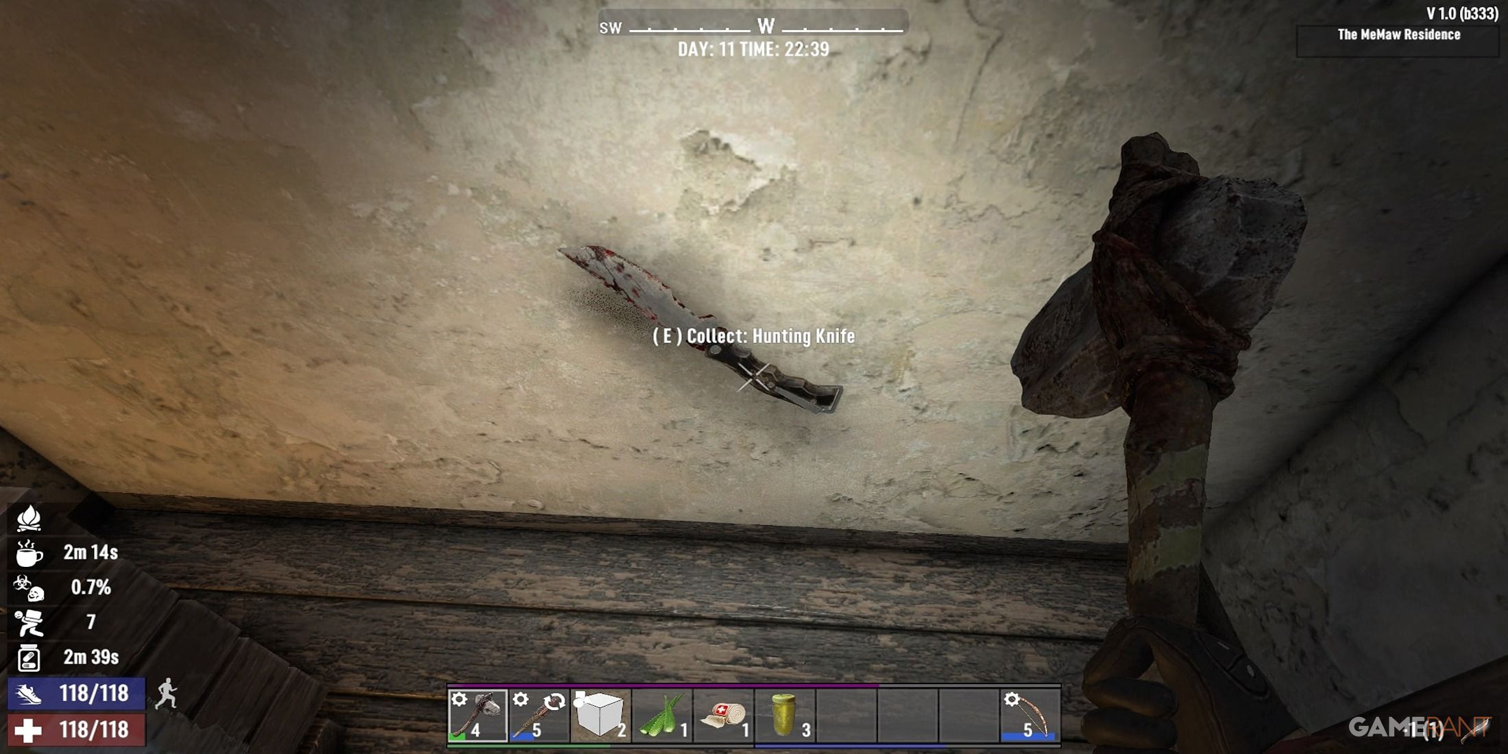 A Dropped Knife in 7 Days To Die