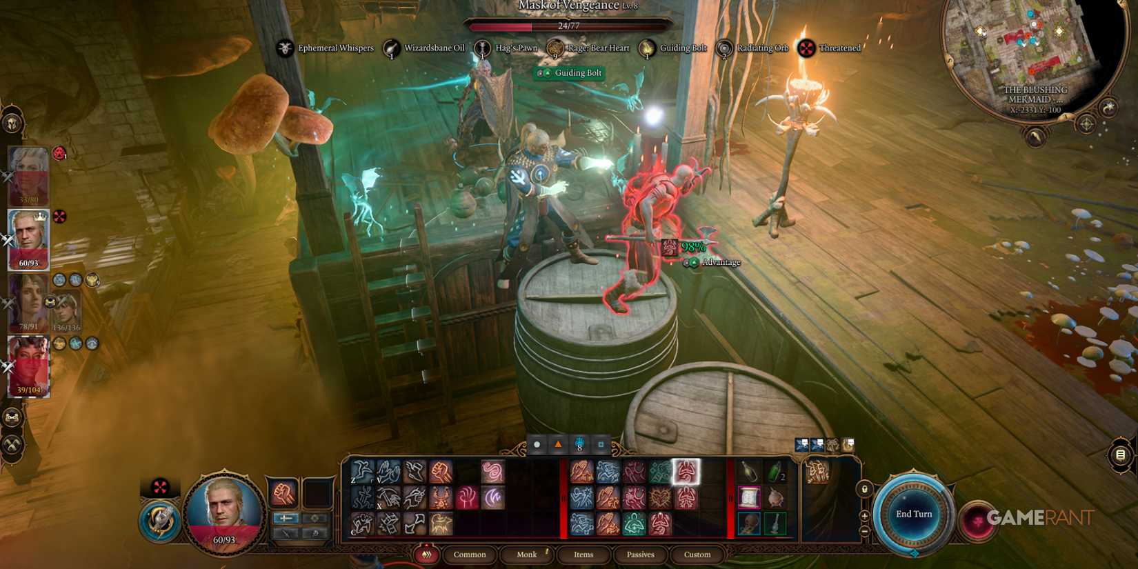 A monk fighting an enemy in Baldur's Gate 3