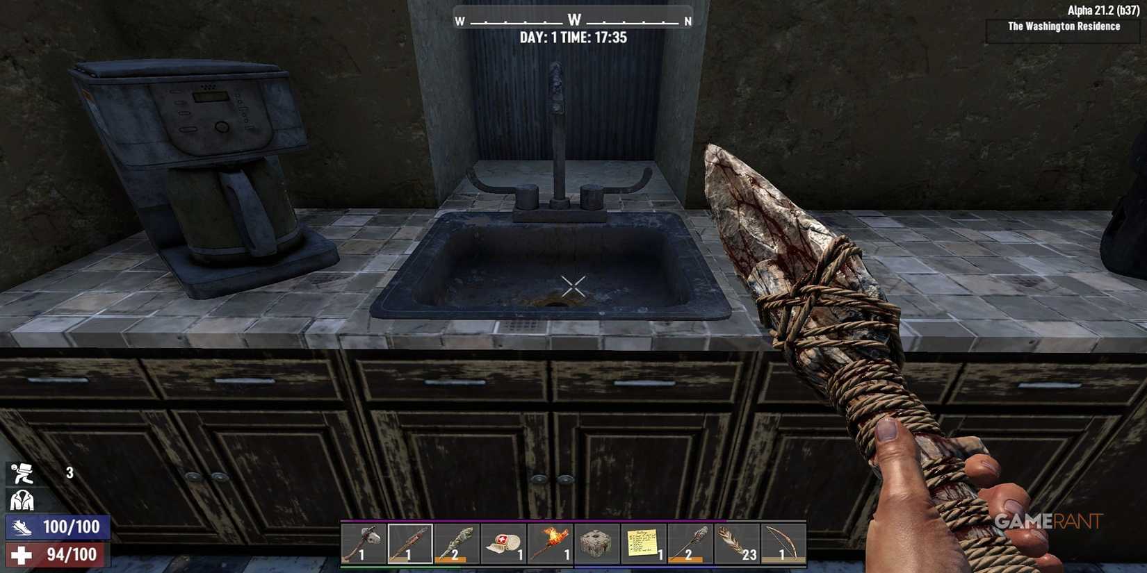 A Player Facing A Sink
