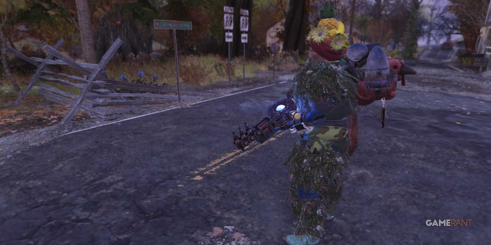 A Player Holding A Tesla Rifle in Fallout 76