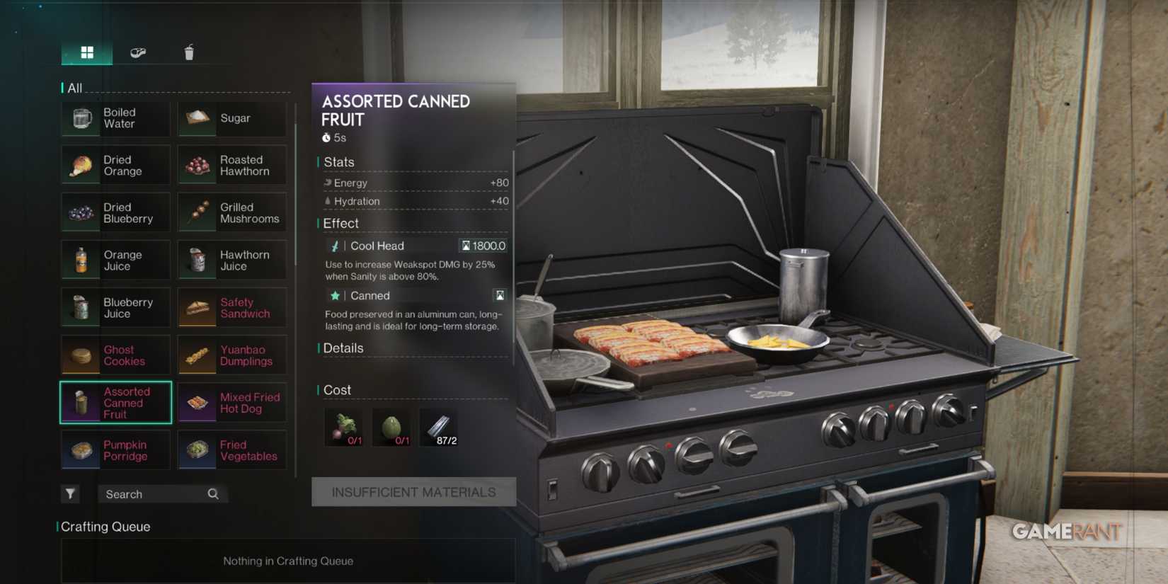 Assorted Canned Fruit Is A Good Recipe In Once Human