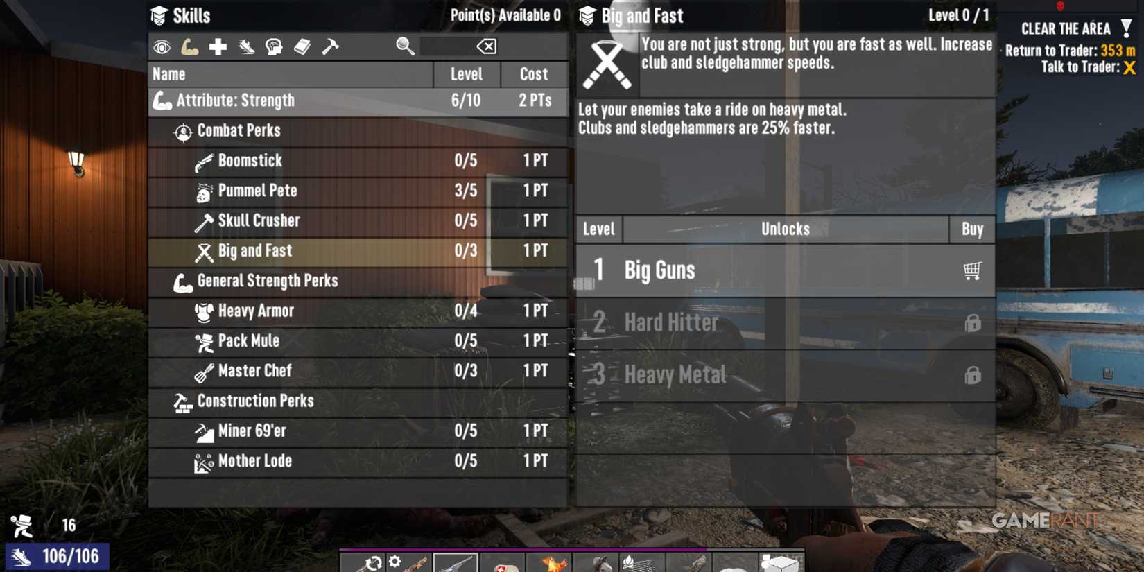 Big And Fast Is A Good Skill For Beginners Players In 7 Days To Die