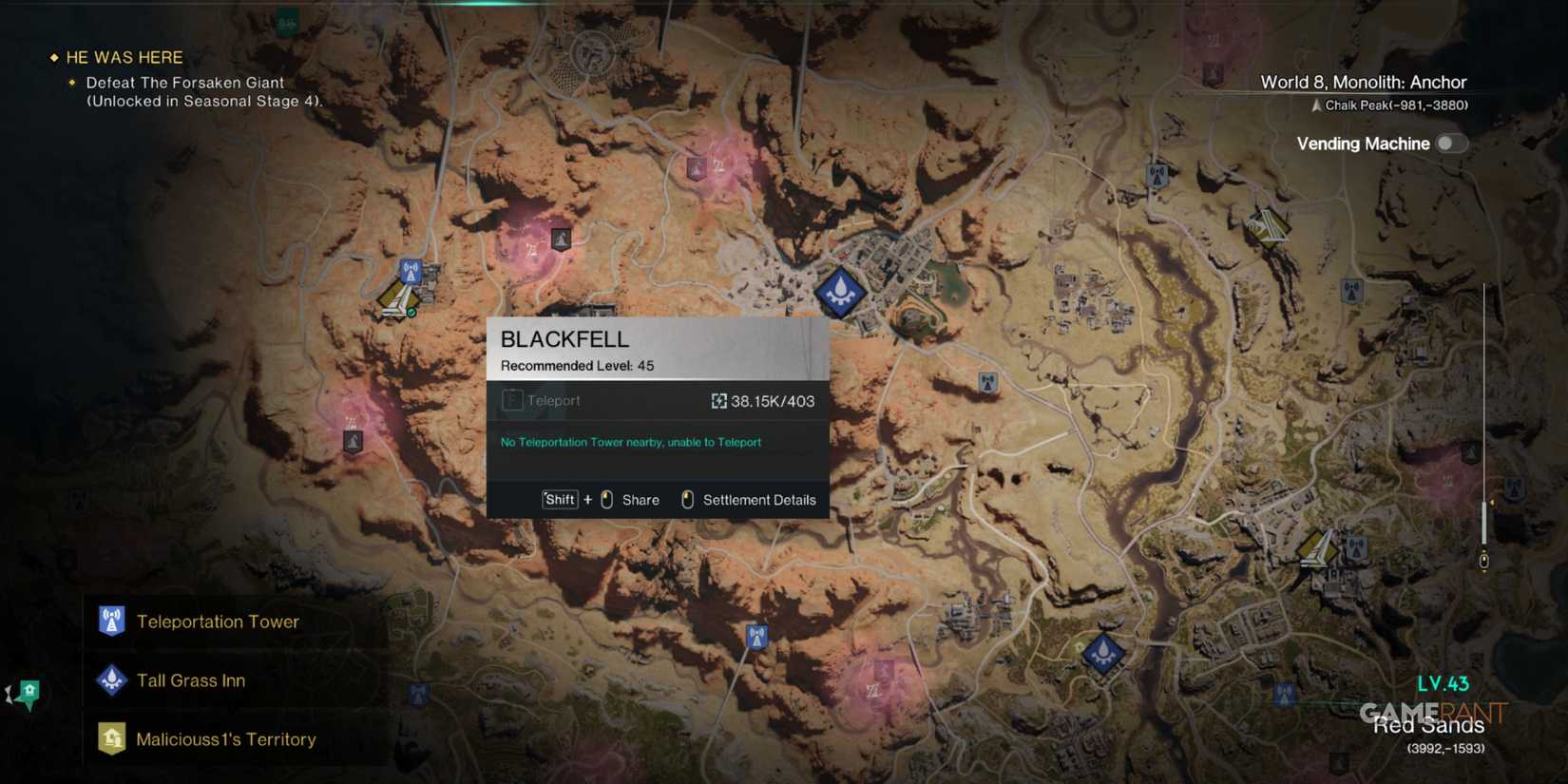 Blackfell Is A Good Part Of The Map To Unlock In Once Human