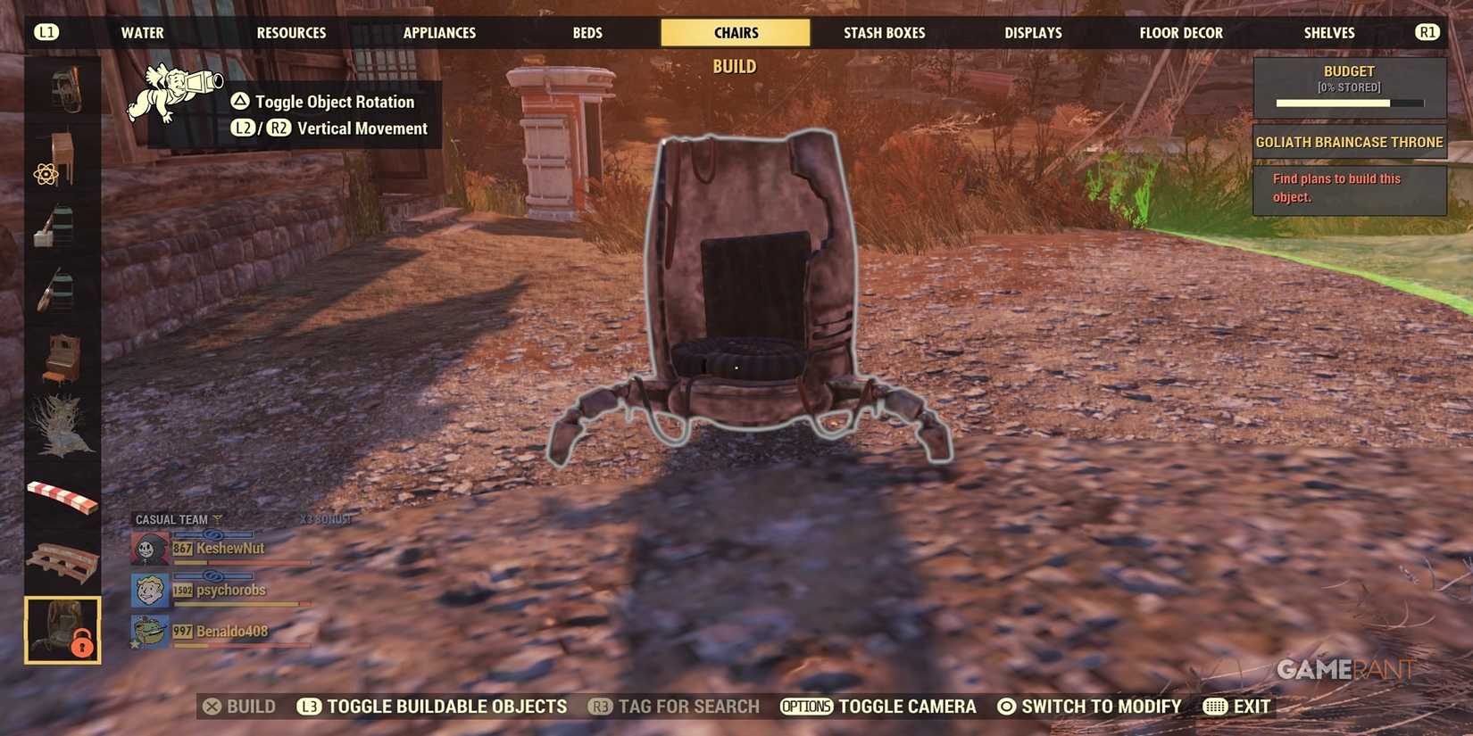 Braincase Throne in Fallout 76