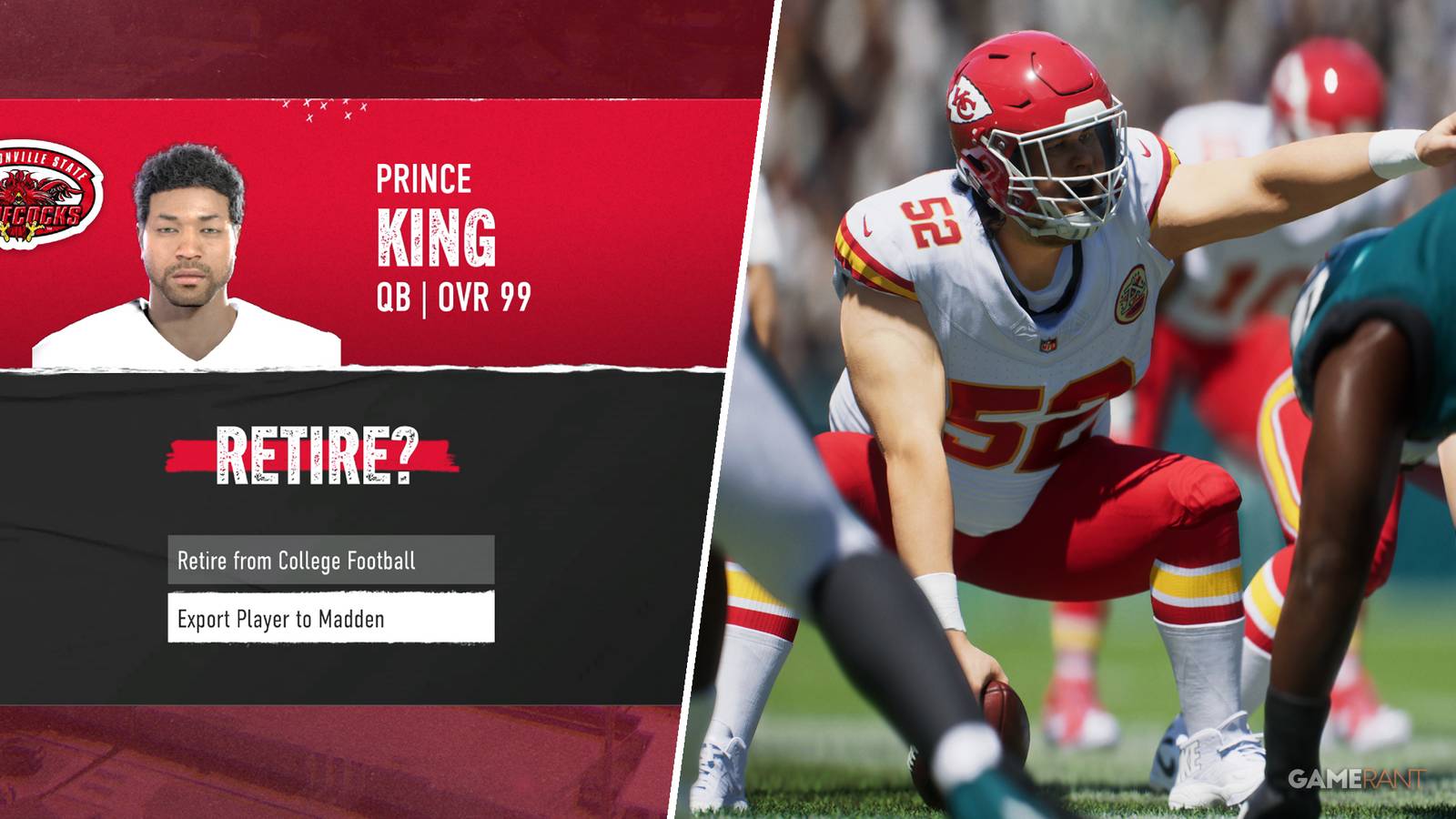 Exporting a RTG player to Madden in College Football 25