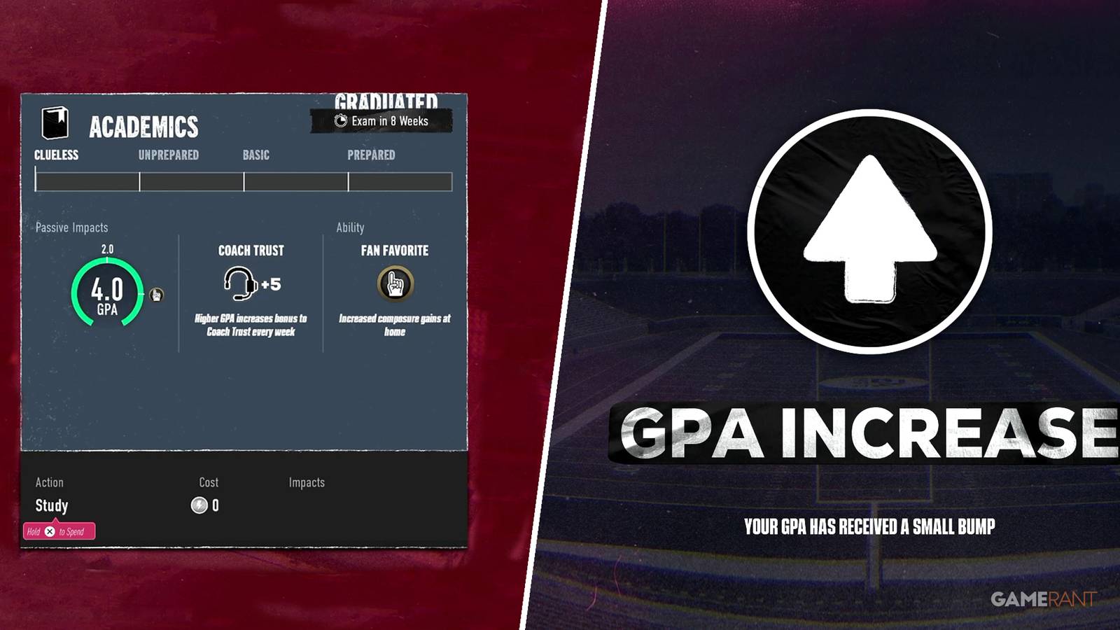 Graduating early in EA Sports College Football 25's Road to Glory mode