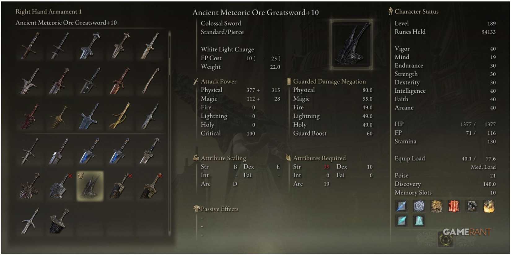 Elden Ring - Shadow of the Erdtree - Ancient Meteoric Ore Greatsword Lore