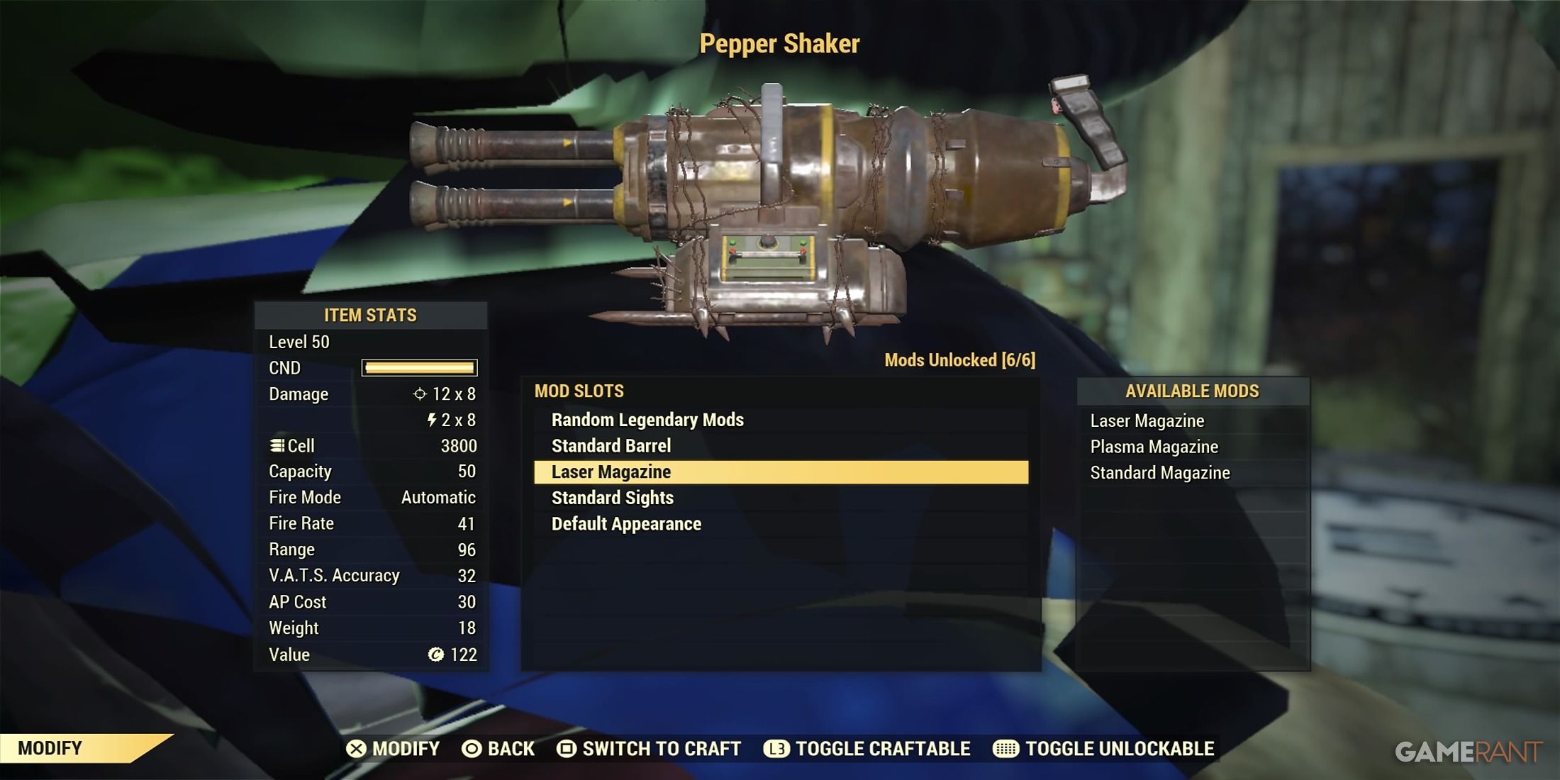 Crafting The Pepper Shaker in Fallout 76