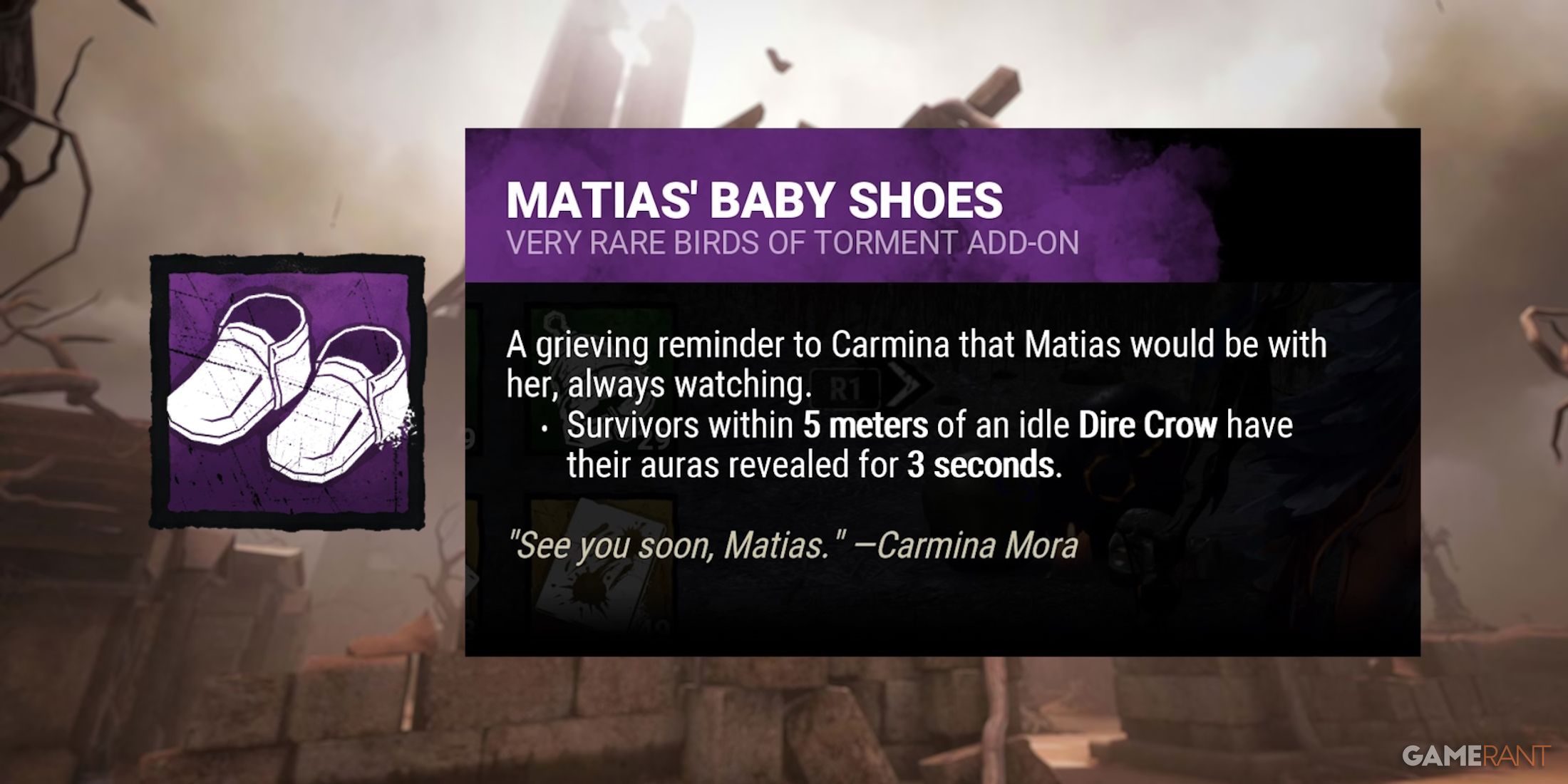 dead by daylight the artist matias' baby shoes addon