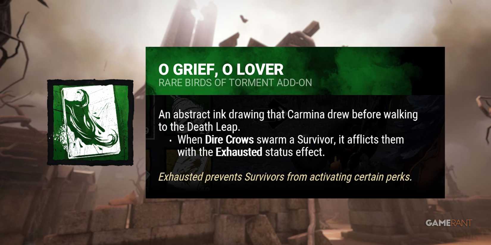 dead by daylight the artist o grief, o lover addon