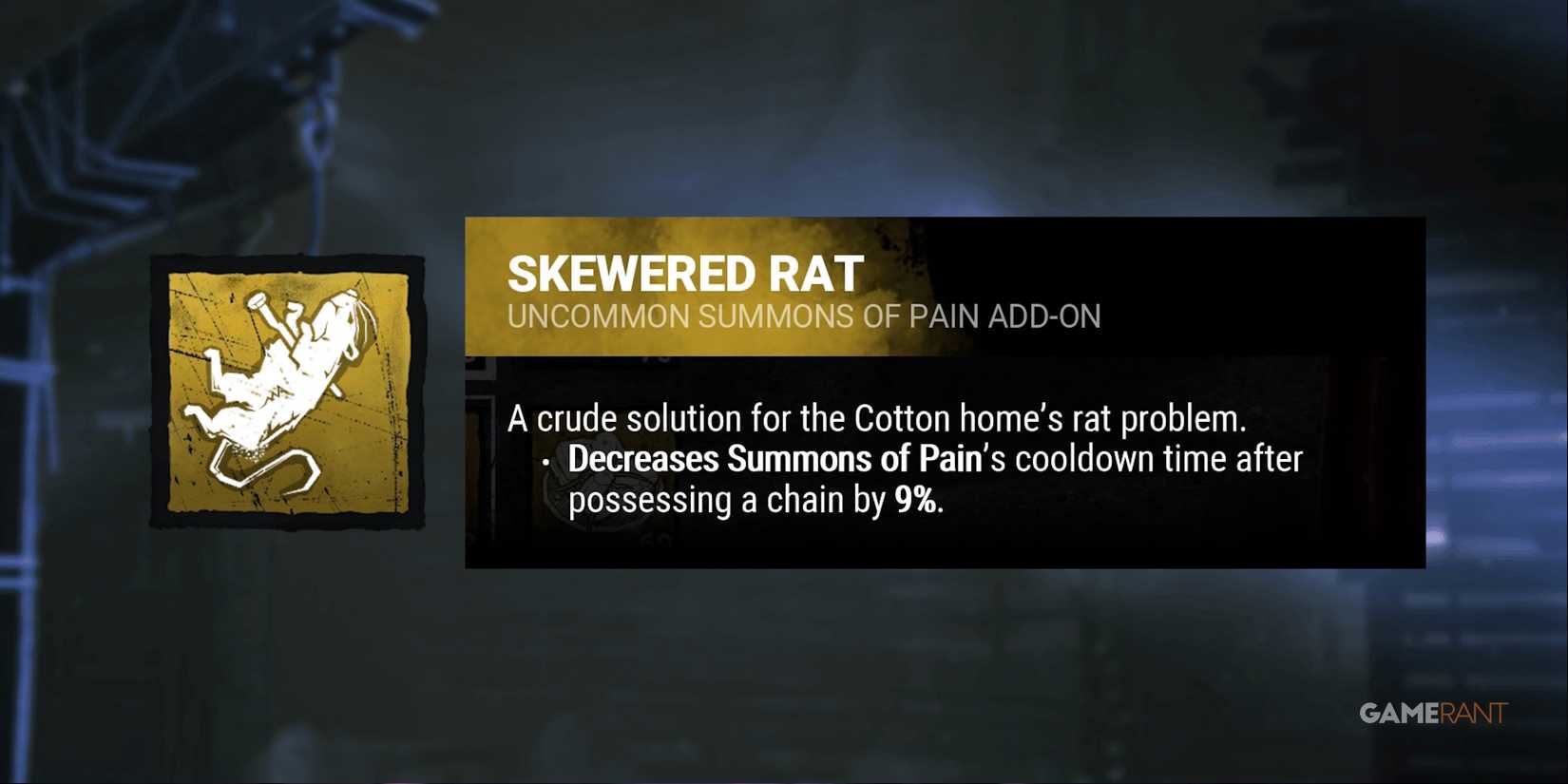 dead by daylight the cenobite skewered rat addon