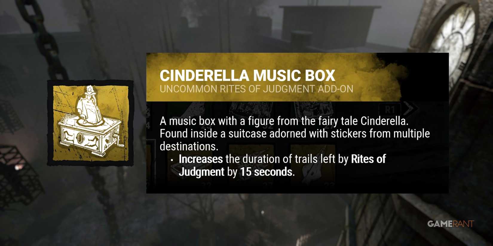 dead by daylight the executioner cinderella music box add-on