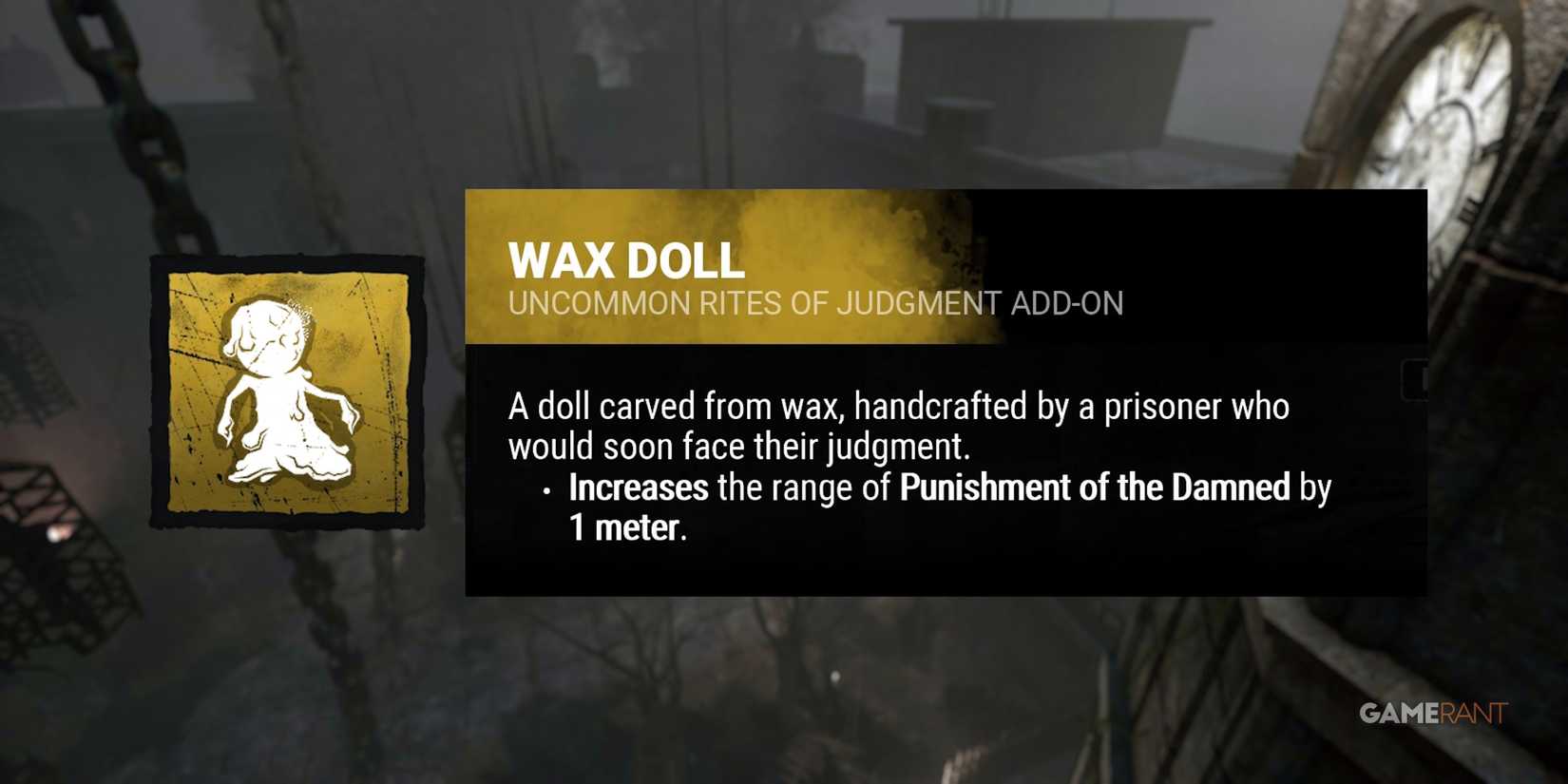dead by daylight the executioner wax doll add-on