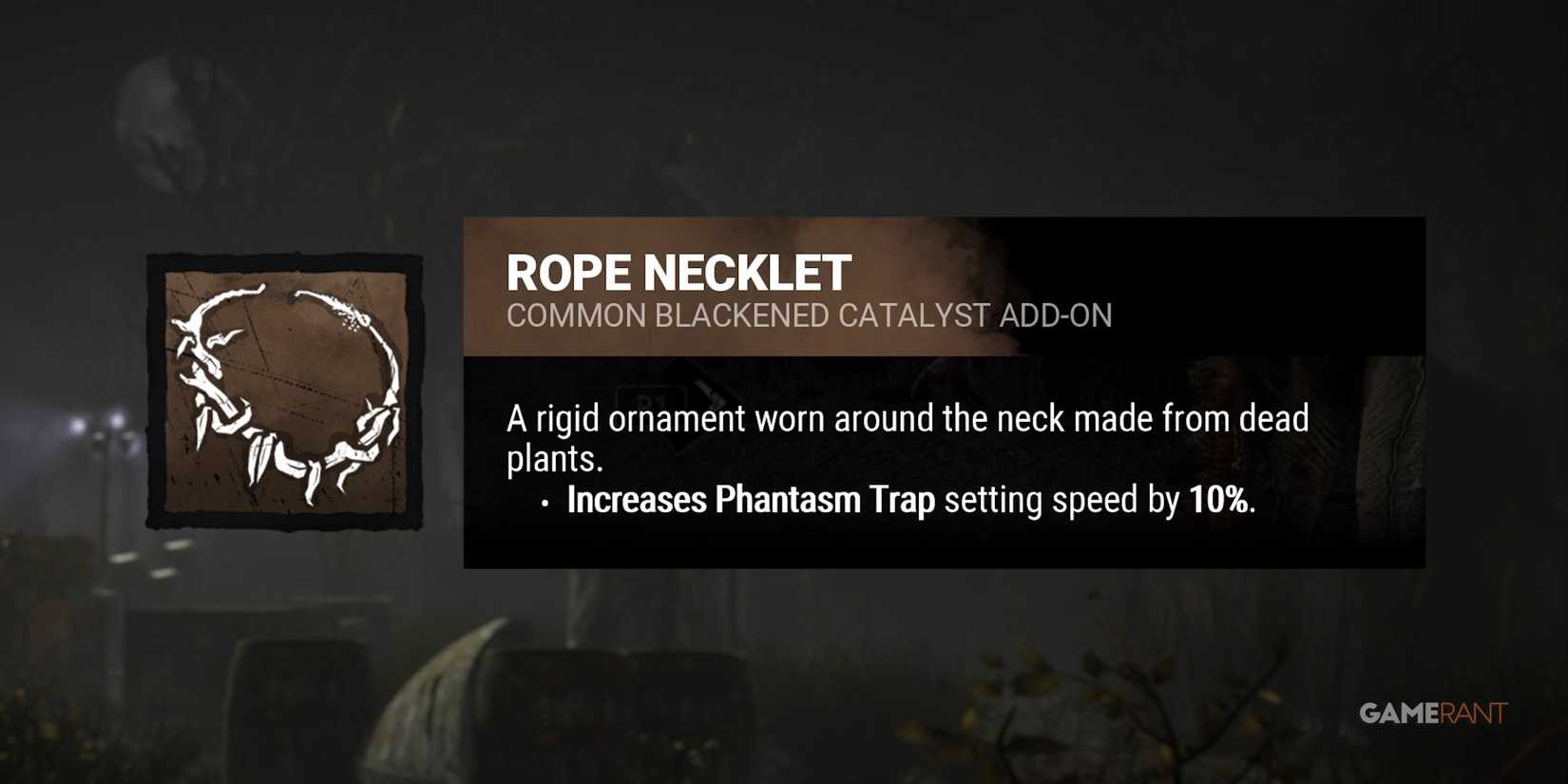 dead by daylight the hag rope necklet add-on