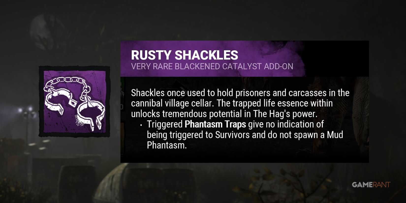 dead by daylight the hag rusty shackles add-on
