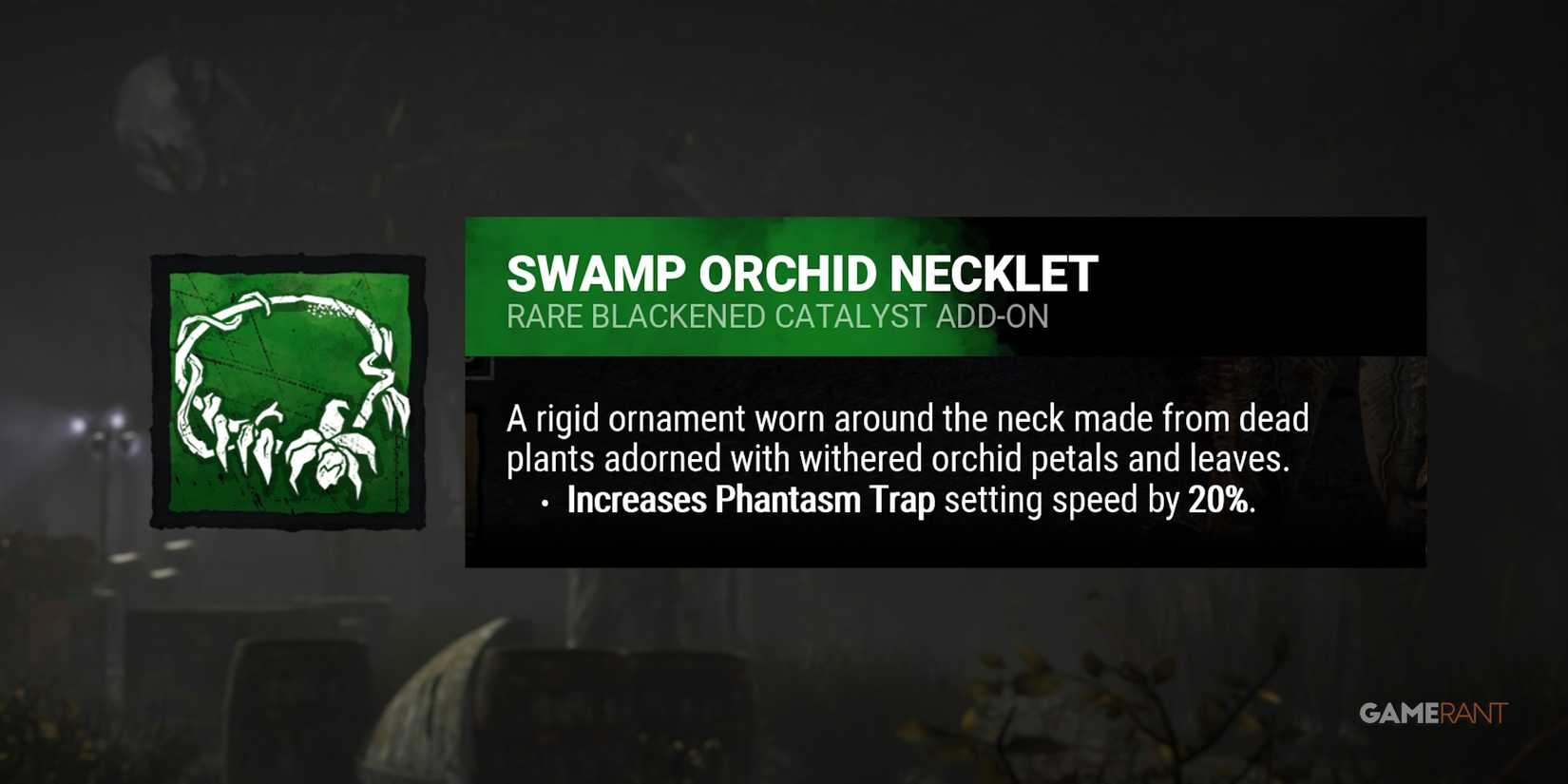 dead by daylight the hag swamp orchid necklet add-on